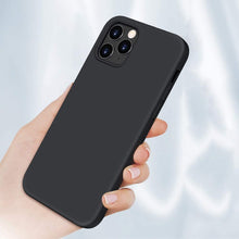 Заредете изображение във визуализатора на галерията – Silicone Case Soft Flexible Rubber Cover for iPhone 12 mini black - TopMag
