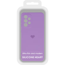 Заредете изображение във визуализатора на галерията – Vennus Silicone Heart Case for Samsung Galaxy A33 5G design 1 purple
