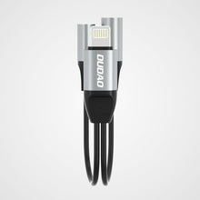 Заредете изображение във визуализатора на галерията – Dudao Headphone Adapter Lightning to Lightning Adapter + 3.5mm Mini Jack for Music and Charging Gray (L17i + Gray) - TopMag
