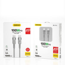 Заредете изображение във визуализатора на галерията – Dudao cable USB Type C cable - USB Type C 5 A 100 W Power Delivery Quick Charge 3.0 480 Mbps 1 m - TopMag
