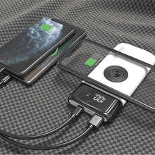 Заредете изображение във визуализатора на галерията – Dudao powerbank 10000 mAh Power Delivery Quick Charge 5.0 22.5W Qi wireless charger 15W black (K13Pro) - TopMag
