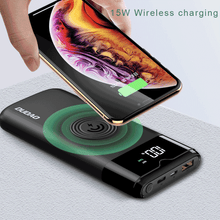 Заредете изображение във визуализатора на галерията – Dudao powerbank 10000 mAh Power Delivery Quick Charge 5.0 22.5W Qi wireless charger 15W black (K13Pro) - TopMag
