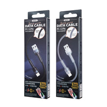 Заредете изображение във визуализатора на галерията – Remax USB - USB Type C cable charging data transfer 2,4 A 1 m silver (RC-124a silver) - TopMag
