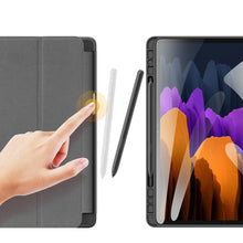 Заредете изображение във визуализатора на галерията – DUX DUCIS Domo Tablet Cover with Multi-angle Stand and Smart Sleep Function for Samsung Galaxy Tab S7 11'' black - TopMag

