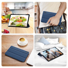 Заредете изображение във визуализатора на галерията – DUX DUCIS Domo Tablet Cover with Multi-angle Stand and Smart Sleep Function for Samsung Galaxy Tab A7 10.4'' 2020 blue - TopMag
