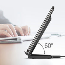 Заредете изображение във визуализатора на галерията – Choetech Qi wireless charger stand 10W stand black (T524-S)
