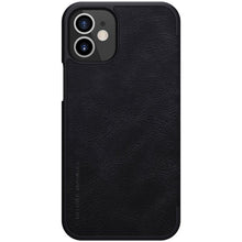 Заредете изображение във визуализатора на галерията – Nillkin Qin original leather case cover for iPhone 12 mini black - TopMag
