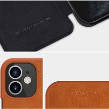 Заредете изображение във визуализатора на галерията – Nillkin Qin original leather case cover for iPhone 12 mini black - TopMag
