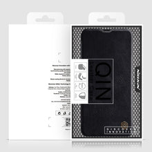 Заредете изображение във визуализатора на галерията – Nillkin Qin original leather case cover for iPhone 12 Pro / iPhone 12 black - TopMag
