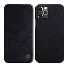 Заредете изображение във визуализатора на галерията – Nillkin Qin original leather case cover for iPhone 12 Pro / iPhone 12 black - TopMag
