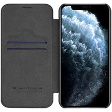 Заредете изображение във визуализатора на галерията – Nillkin Qin original leather case cover for iPhone 12 Pro / iPhone 12 black - TopMag
