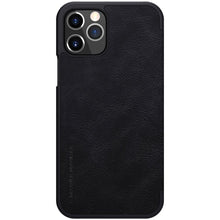 Заредете изображение във визуализатора на галерията – Nillkin Qin original leather case cover for iPhone 12 Pro / iPhone 12 black - TopMag
