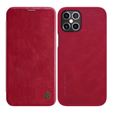 Заредете изображение във визуализатора на галерията – Nillkin Qin original leather case cover for iPhone 12 Pro Max red - TopMag
