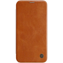 Заредете изображение във визуализатора на галерията – Nillkin Qin original leather case cover for iPhone 12 Pro Max brown - TopMag
