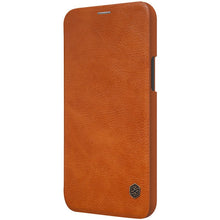 Заредете изображение във визуализатора на галерията – Nillkin Qin original leather case cover for iPhone 12 Pro Max brown - TopMag
