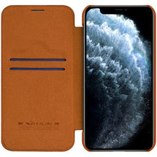 Заредете изображение във визуализатора на галерията – Nillkin Qin original leather case cover for iPhone 12 Pro Max brown - TopMag
