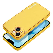 Заредете изображение във визуализатора на галерията – Forcell leather гръб за iphone 14 ( 6.1 ) жълт - TopMag

