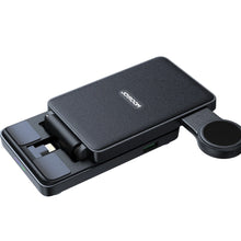 Заредете изображение във визуализатора на галерията – Joyroom JR-WQS02 iPhone AirPods Apple Watch 4in1 charging station foldable - black
