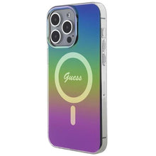 Заредете изображение във визуализатора на галерията – Guess IML Iridescent MagSafe case for iPhone 15 Pro - black
