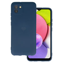 Заредете изображение във визуализатора на галерията – Vennus Silicone Heart Case for Samsung Galaxy A03 design 1 navy

