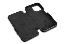 Заредете изображение във визуализатора на галерията – iPhone 15 iCarer Oil Wax Premium Leather MagSafe Compatible Leather Case - Black
