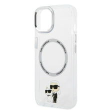Заредете изображение във визуализатора на галерията – Karl Lagerfeld KLHMP14MHNKCIT iPhone 14 Plus 6.7" hardcase transparent Iconic Karl&amp;Choupette Magsafe
