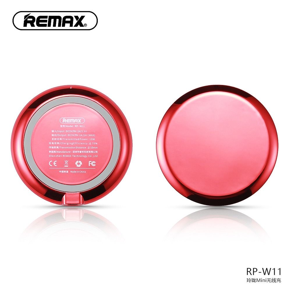 REMAX wireless charger Linion Quick Charge Qi RP-W11 red