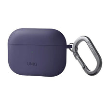 Заредете изображение във визуализатора на галерията – Uniq case Nexo AirPods Pro 2 gen + Ear Hooks Silicone purple/fig purple
