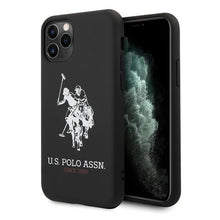 Заредете изображение във визуализатора на галерията – US Polo USHCN65SLHRBK iPhone 11 Pro Max czarny/black Silicone Collection - TopMag
