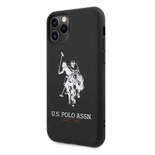 Заредете изображение във визуализатора на галерията – US Polo USHCN65SLHRBK iPhone 11 Pro Max czarny/black Silicone Collection - TopMag

