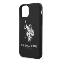 Заредете изображение във визуализатора на галерията – US Polo USHCN65SLHRBK iPhone 11 Pro Max czarny/black Silicone Collection - TopMag
