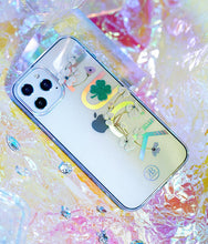 Заредете изображение във визуализатора на галерията – Kingxbar Lucky Series case decorated with original Swarovski crystals iPhone 12 Pro / iPhone 12 transparent (Luck) - TopMag
