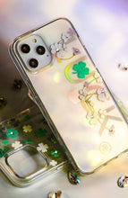 Заредете изображение във визуализатора на галерията – Kingxbar Lucky Series case decorated with original Swarovski crystals iPhone 12 Pro Max transparent (Clover) - TopMag
