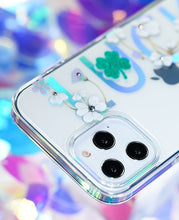 Заредете изображение във визуализатора на галерията – Kingxbar Lucky Series case decorated with original Swarovski crystals iPhone 12 Pro Max transparent (Clover) - TopMag
