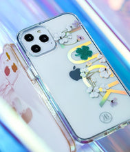 Заредете изображение във визуализатора на галерията – Kingxbar Lucky Series case decorated with original Swarovski crystals iPhone 12 Pro Max transparent (Clover) - TopMag
