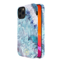 Заредете изображение във визуализатора на галерията – Kingxbar Agate Series case decorated printed Agate iPhone 12 mini blue - TopMag
