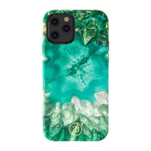 Заредете изображение във визуализатора на галерията – Kingxbar Agate Series case decorated printed Agate iPhone 12 Pro / iPhone 12 green - TopMag
