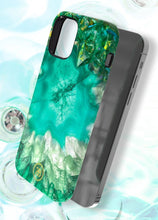 Заредете изображение във визуализатора на галерията – Kingxbar Agate Series case decorated printed Agate iPhone 12 Pro / iPhone 12 green - TopMag
