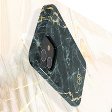 Заредете изображение във визуализатора на галерията – Kingxbar Marble Series case decorated printed marble iPhone 12 Pro Max whiteblue - TopMag
