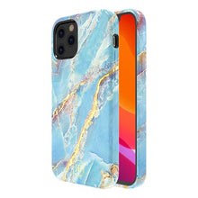 Заредете изображение във визуализатора на галерията – Kingxbar Marble Series case decorated printed marble iPhone 12 Pro Max blue - TopMag
