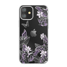 Заредете изображение във визуализатора на галерията – Kingxbar Butterfly Series shiny case decorated with original Swarovski crystals iPhone 12 mini purple - TopMag
