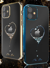 Заредете изображение във визуализатора на галерията – Kingxbar Wish Series case decorated with original Swarovski crystals iPhone 12 Pro Max blue - TopMag
