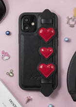 Заредете изображение във визуализатора на галерията – Kingxbar Sweet Series case decorated with original Swarovski crystals iPhone 12 mini black - TopMag

