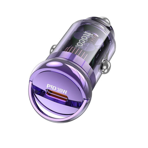 HOCO car charger Type C PD30W Z53 SIGHT transparent purple