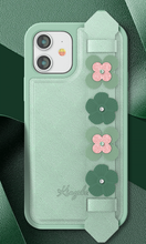 Заредете изображение във визуализатора на галерията – Kingxbar Sweet Series case decorated with original Swarovski crystals iPhone 12 Pro Max green - TopMag
