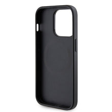 Заредете изображение във визуализатора на галерията – Original Case GUESS hardcase Saffiano MagSafe GUHMP15LPSAHMCK for Iphone 15 Pro black

