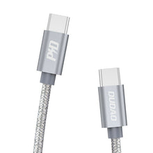Заредете изображение във визуализатора на галерията – Dudao cable USB Type C - USB Type C 5 A 45 W 1 m Power Delivery Quick Charge gray (L5ProC) - TopMag
