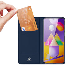 Заредете изображение във визуализатора на галерията – DUX DUCIS Skin Pro Bookcase type case for Samsung Galaxy M31s blue - TopMag
