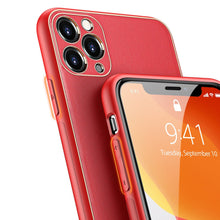 Заредете изображение във визуализатора на галерията – Dux Ducis Yolo elegant case made of soft TPU and PU leather for iPhone 11 Pro red - TopMag
