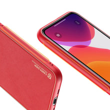 Заредете изображение във визуализатора на галерията – Dux Ducis Yolo elegant case made of soft TPU and PU leather for iPhone 11 Pro red - TopMag
